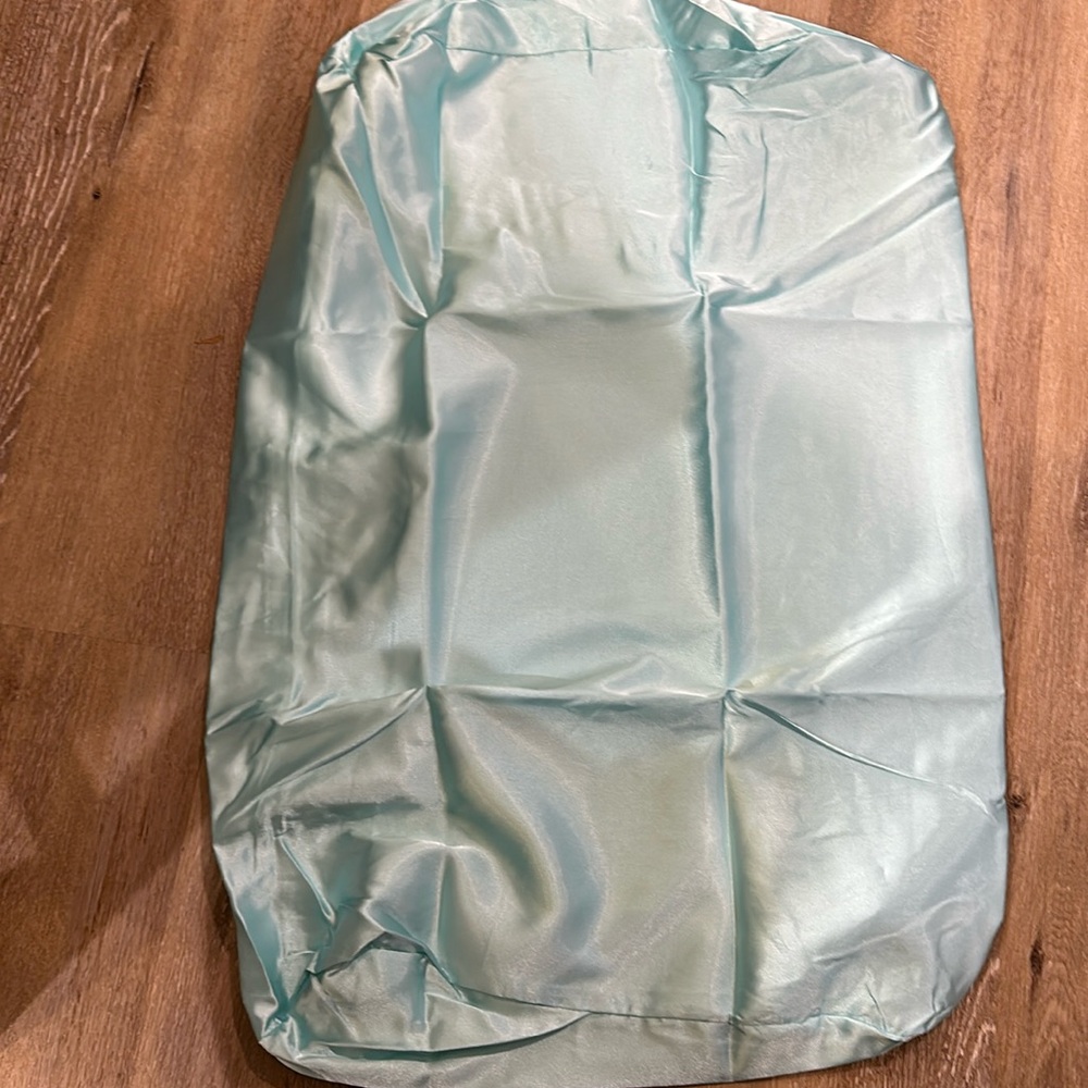 NWT Homes satin pillow case - light blue - standard size pillow
